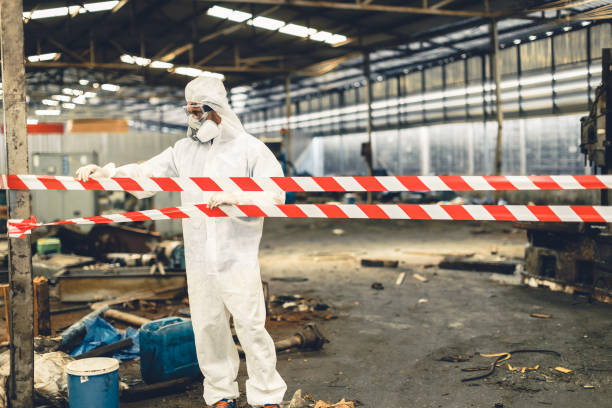 Professional Biohazard Cleanup technician working in Lexington, TX